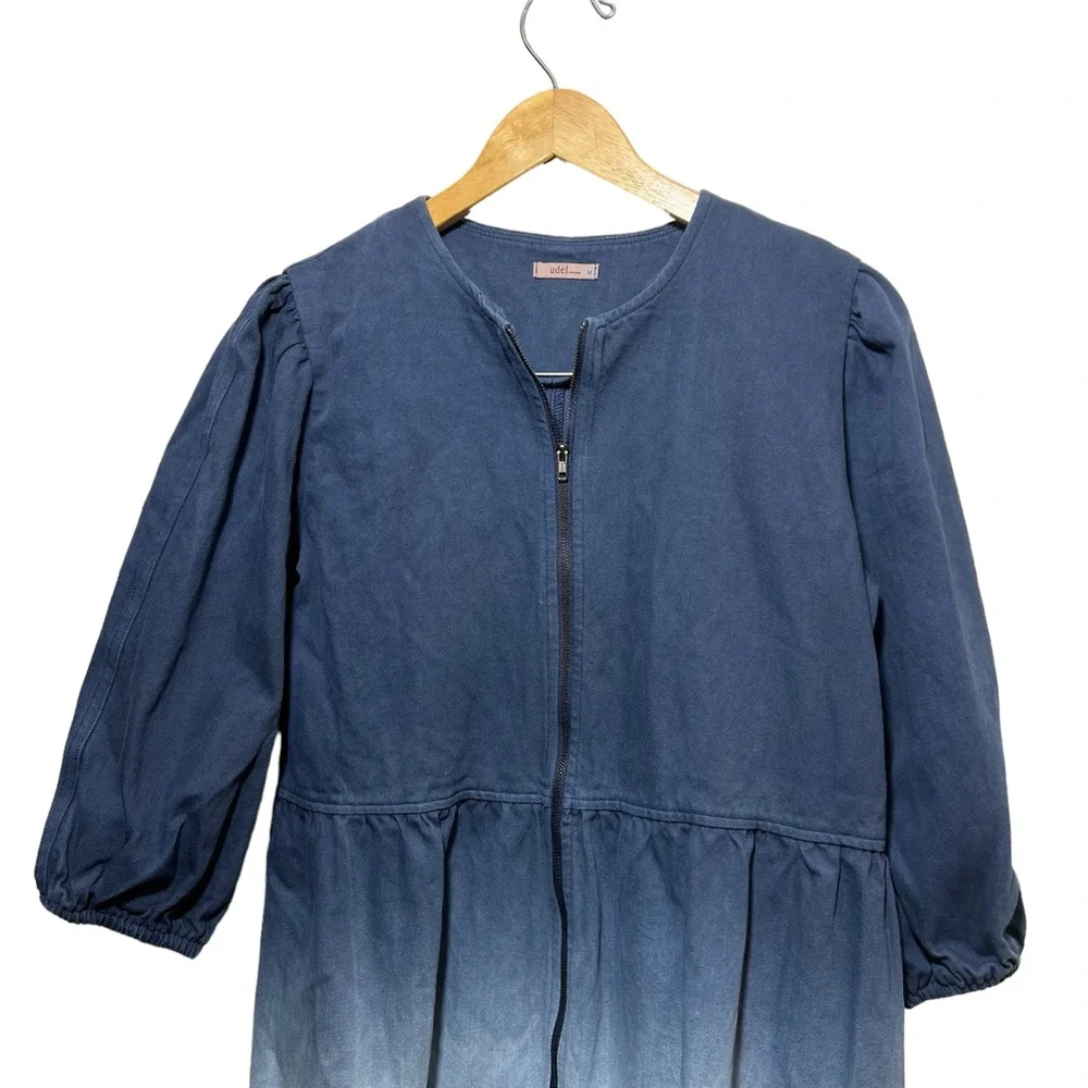 Ombré Denim Midi Parachute‎ Dress